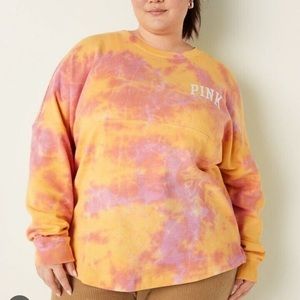 Pink Varsity crew neck